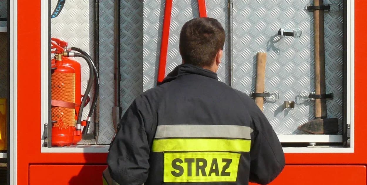 Jechali zabezpieczać bieg w Łowiczu. Po drodze zapalił się ich wóz bojowy