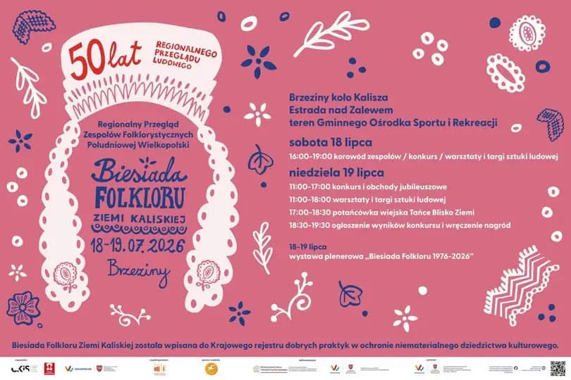 Jubileuszowa Biesiada Folkloru Ziemi Kaliskiej w Brzezinach – 50 lat tradycji