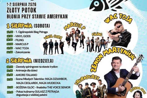 Już 1–2 sierpnia zapraszamy na 28. Święto Pstrąga w Złotym Potoku!