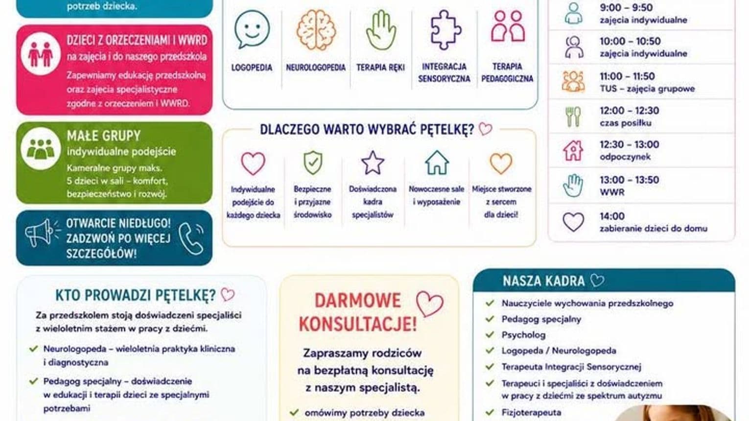 🌈 Już wkrótce otwieramy Niepubliczne Przedszkole Specjalne „PĘTELKA”! 💙🩷