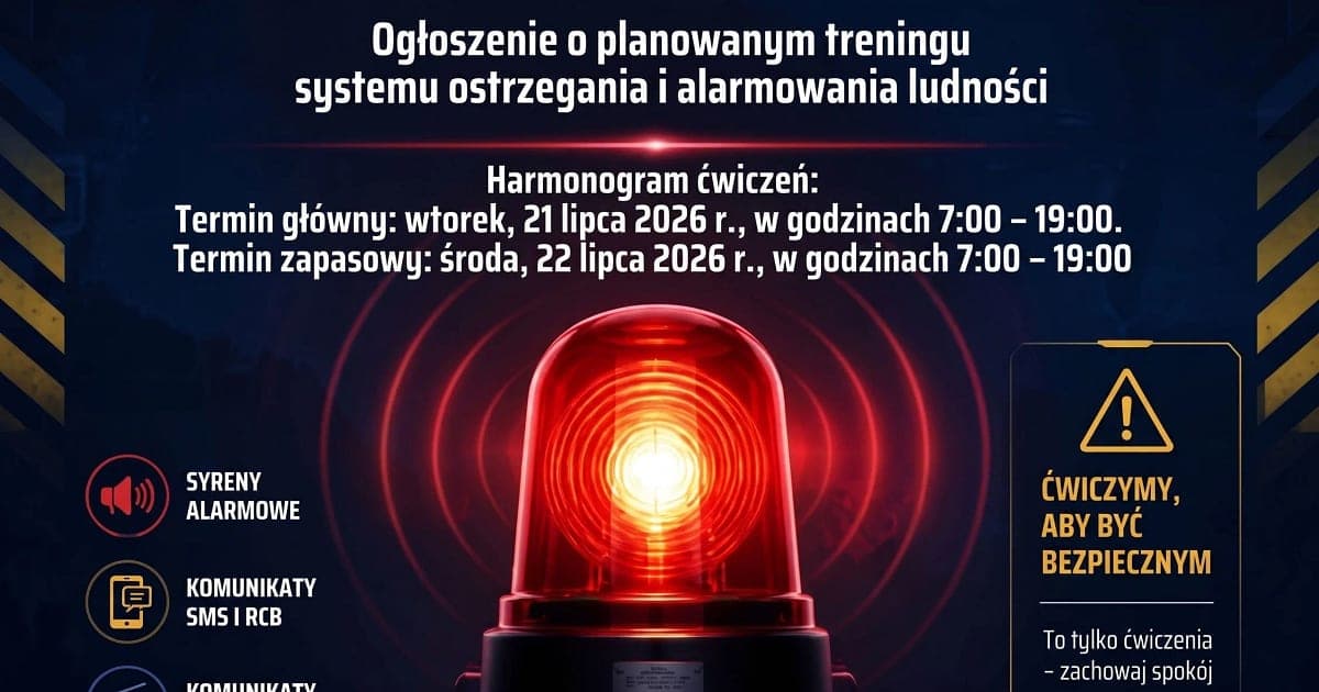 Kartuskie usłyszy syreny. We wtorek rusza test alarmowy