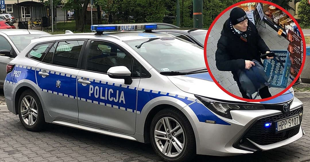 Kibic Zagłębia Sosnowiec okrada sklepy w Sosnowcu. Patriota?