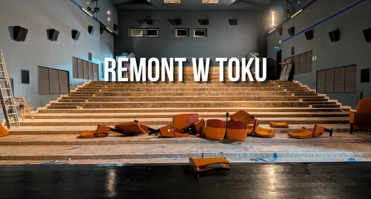 Kino Wolność "wybebeszone". Trwa wymiana foteli i remont sali