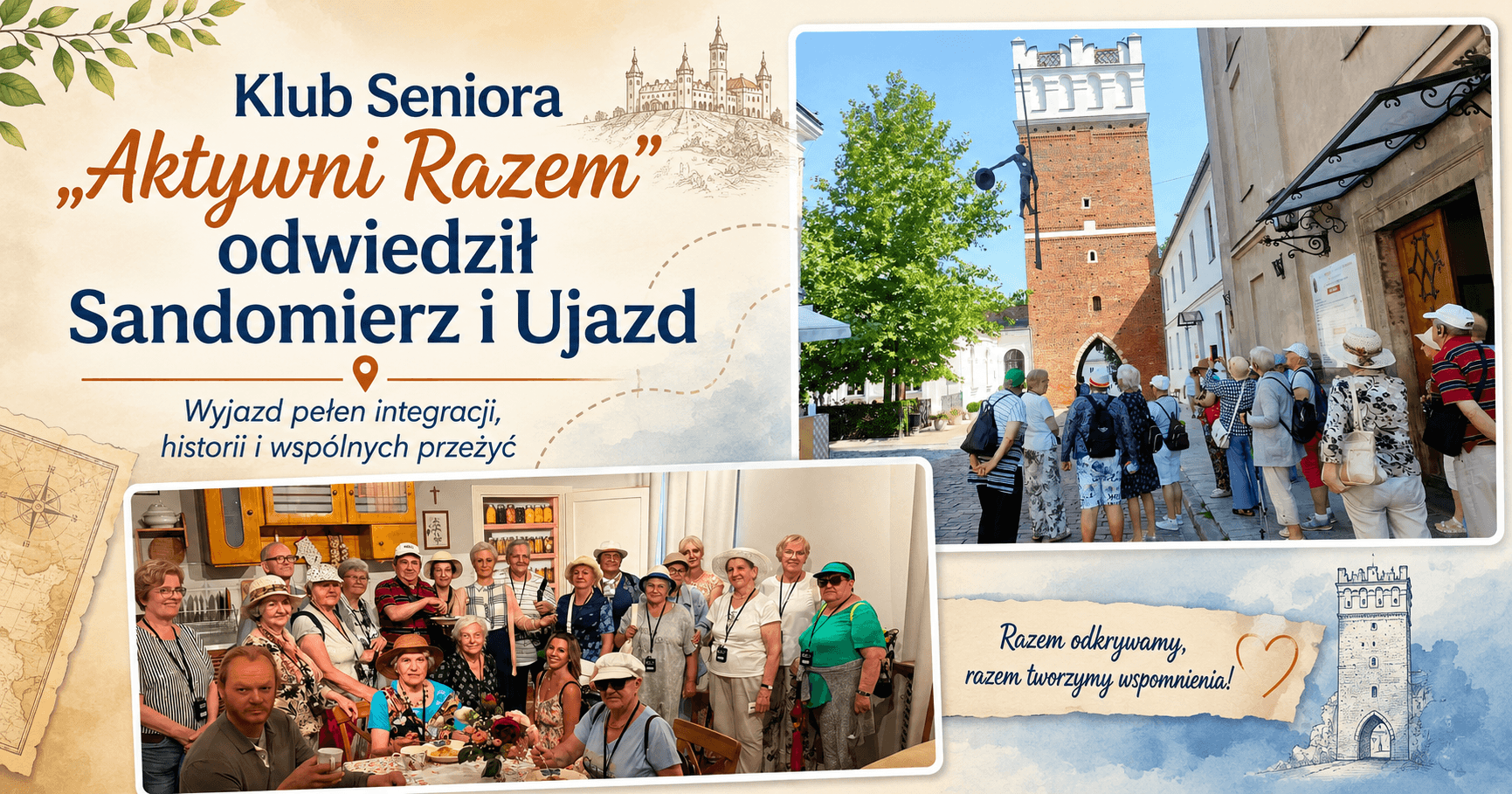 Klub Seniora „Aktywni Razem” odwiedził Sandomierz i Ujazd