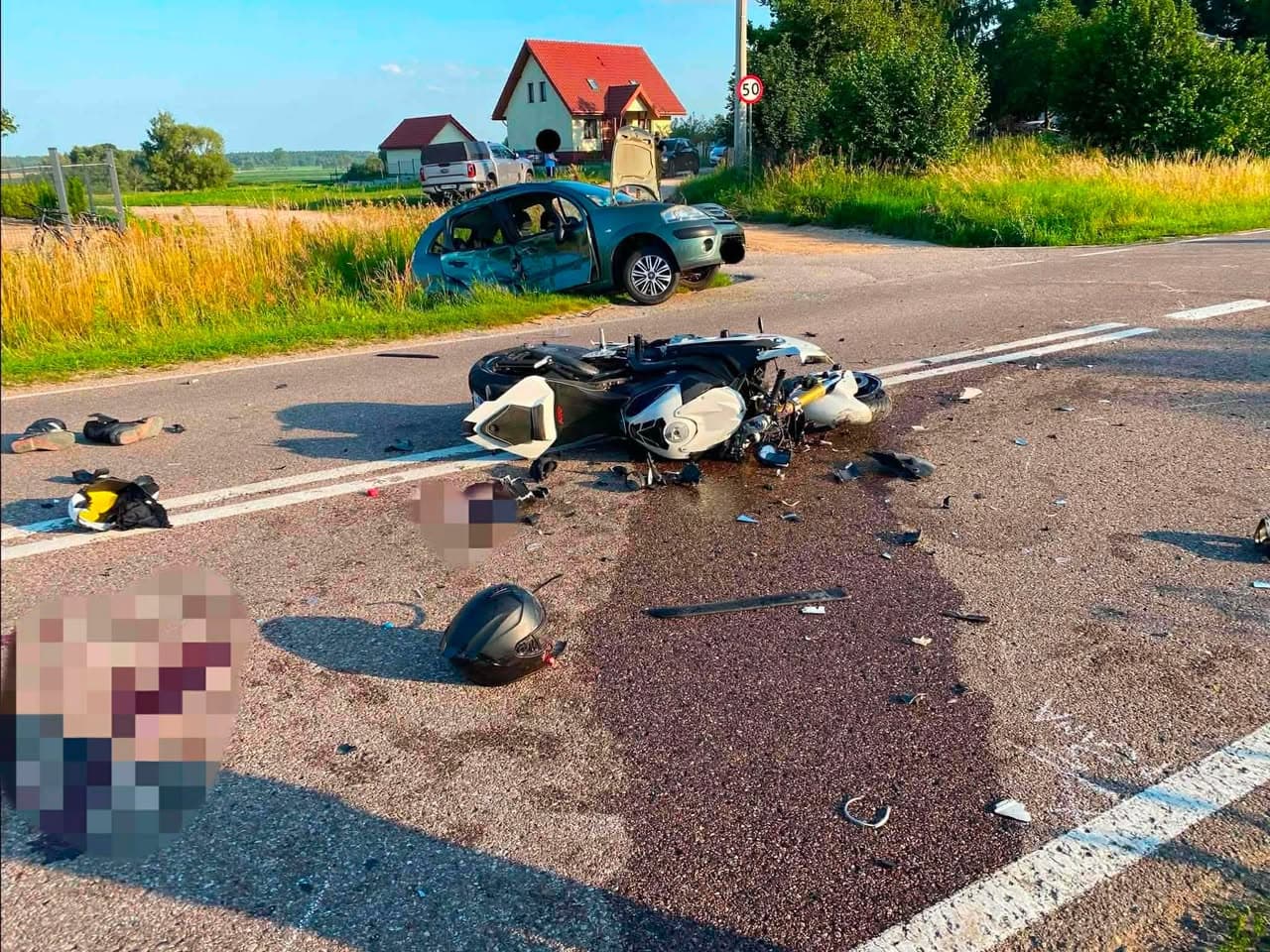 Knyszyn. Zderzenie motocyklisty i samochodu osobowego