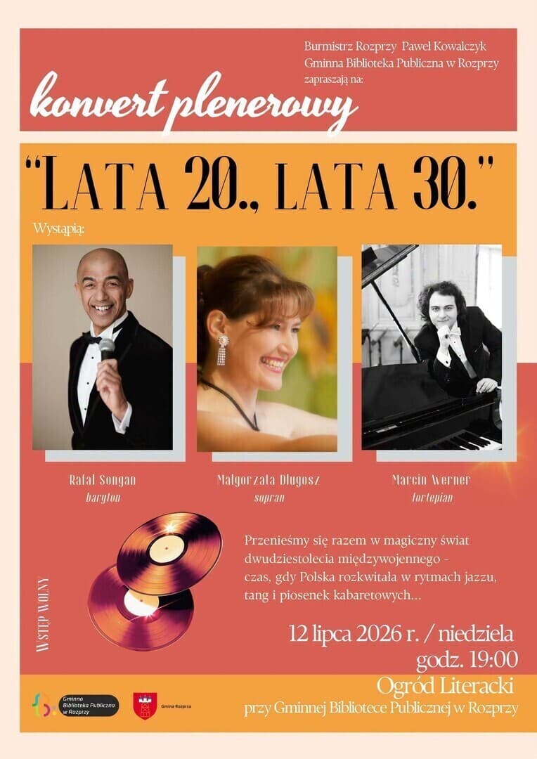 Koncert plenerowy „Lata 20., lata 30.” w Rozprzy!