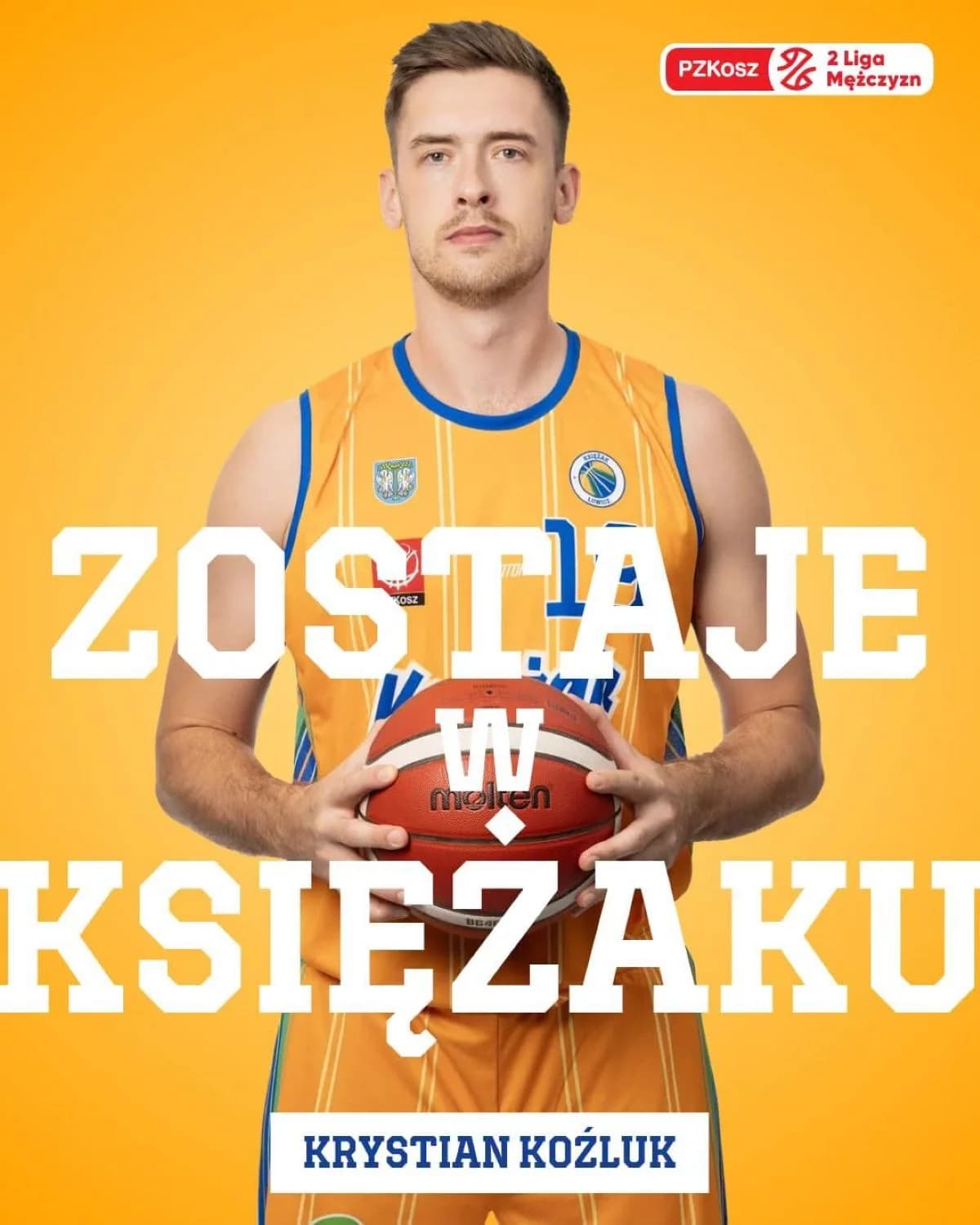 Krystian Koźluk zostaje w Księżaku! Filar podkoszowy przedłuża kontrakt