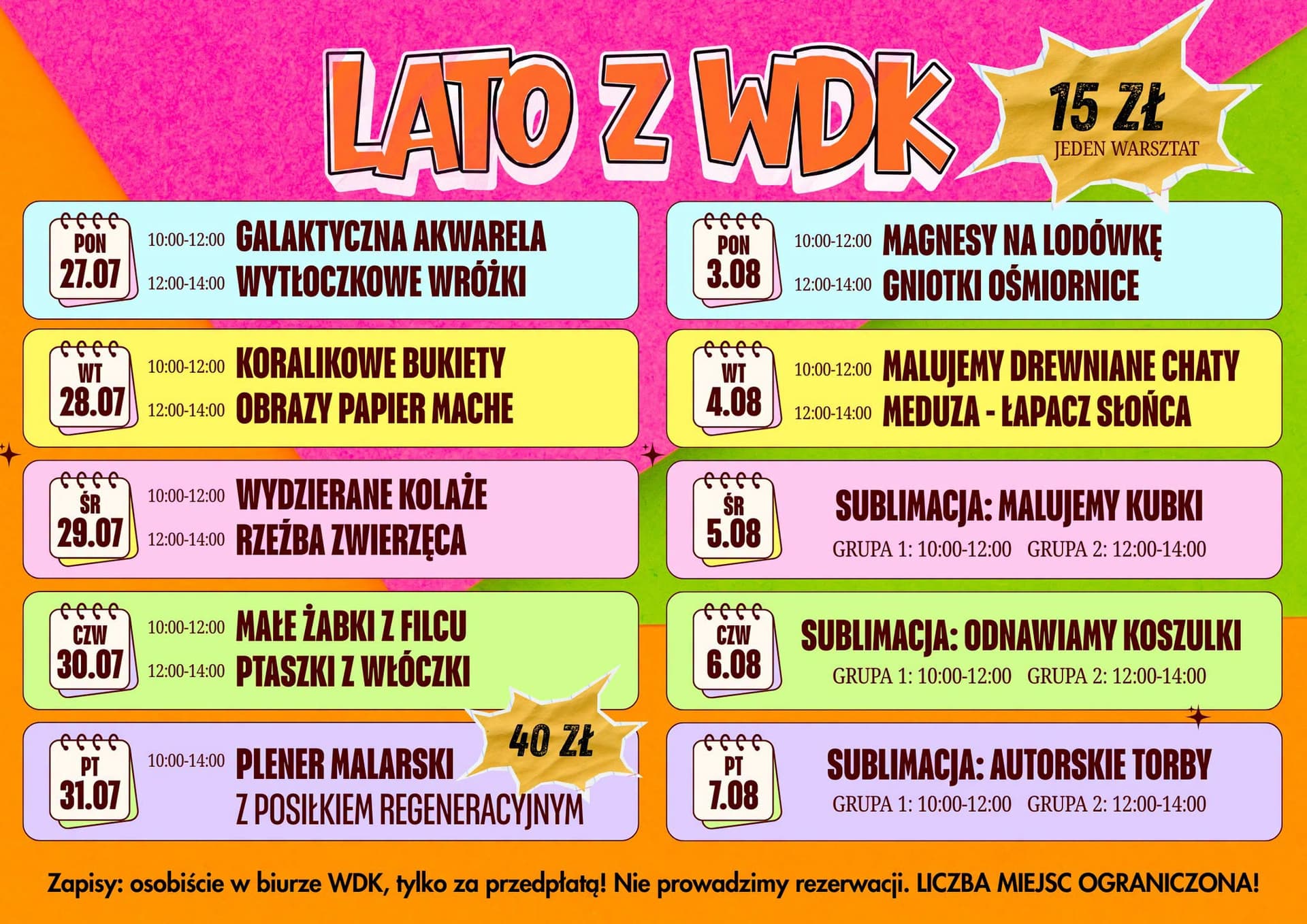 Lato z WDK - warsztaty dla dzieci