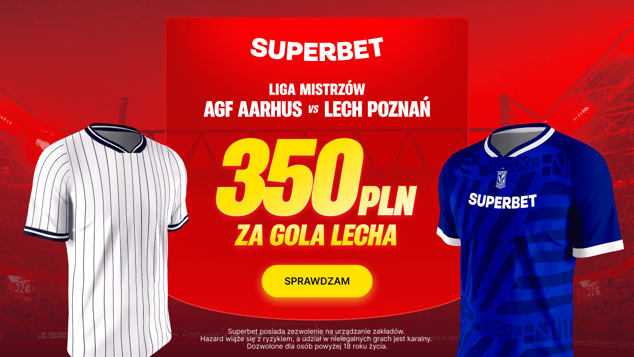 Lech gra o wielkie pieniądze z Aarhus. Superbet daje 350 zł za gola Kolejorza