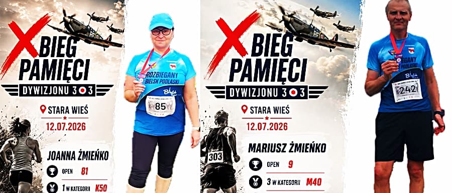 Lekka atletyka: Asia i Mariusz przywieźli medale z Biegu Pamięci Dywizjonu 303