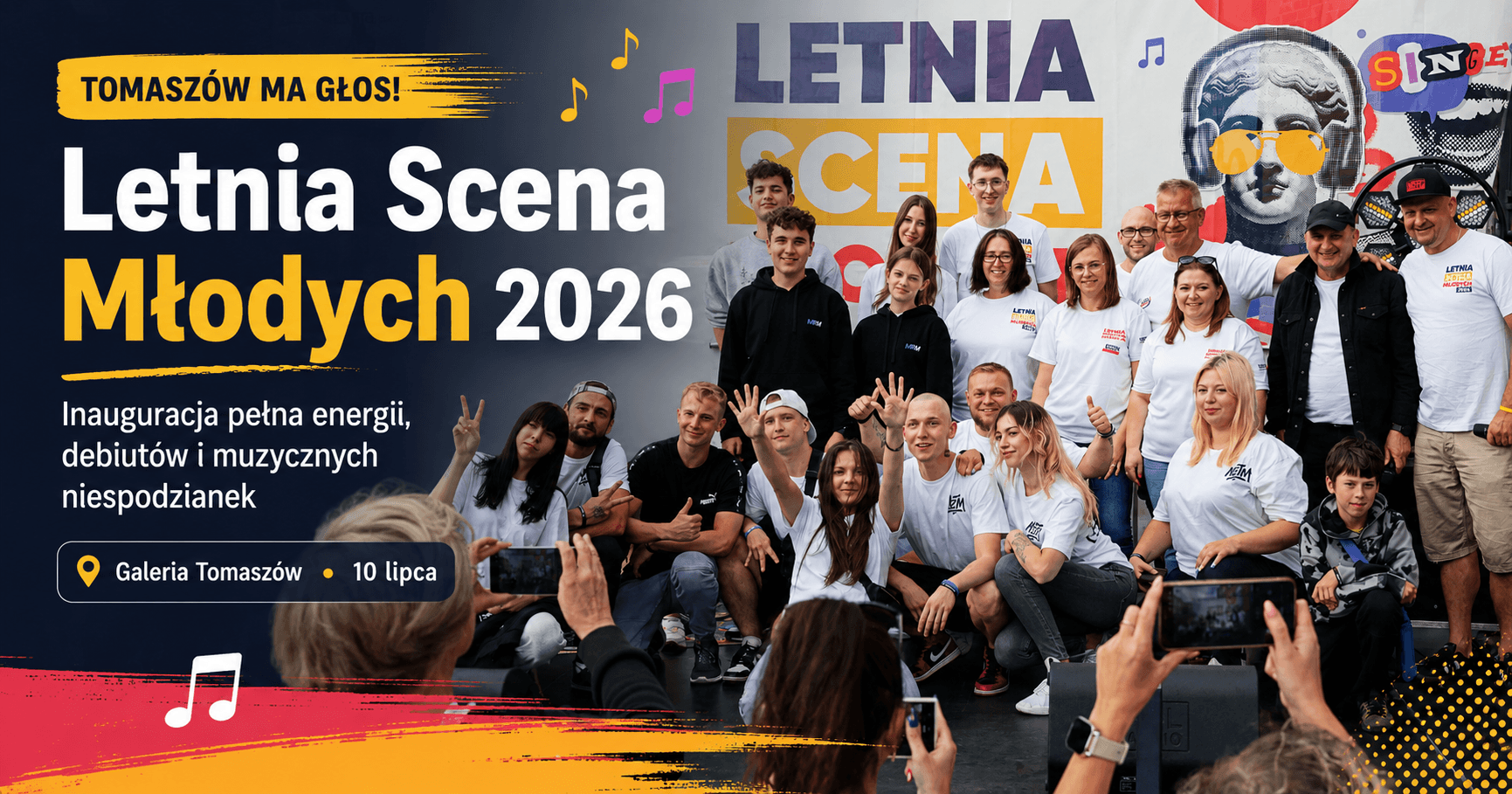 Letnia Scena Młodych 2026 wystartowała w Galerii Tomaszów. Energia, debiuty i muzyczne niespodzianki