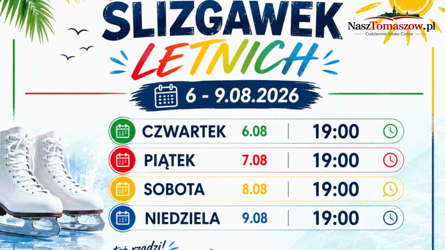 Letnie ślizgawki wracają do Areny. Miasto opublikowało harmonogram na 6–16 sierpnia