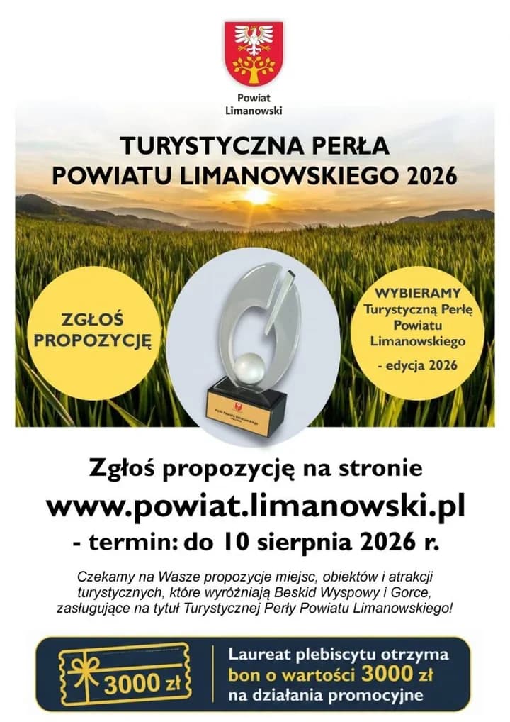 Limanowa szuka turystycznej perły - zgłoś miejsce warte odkrycia