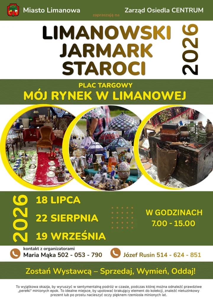Limanowski Jarmark Staroci wraca. Pojawią się antyki i przedmioty z historią