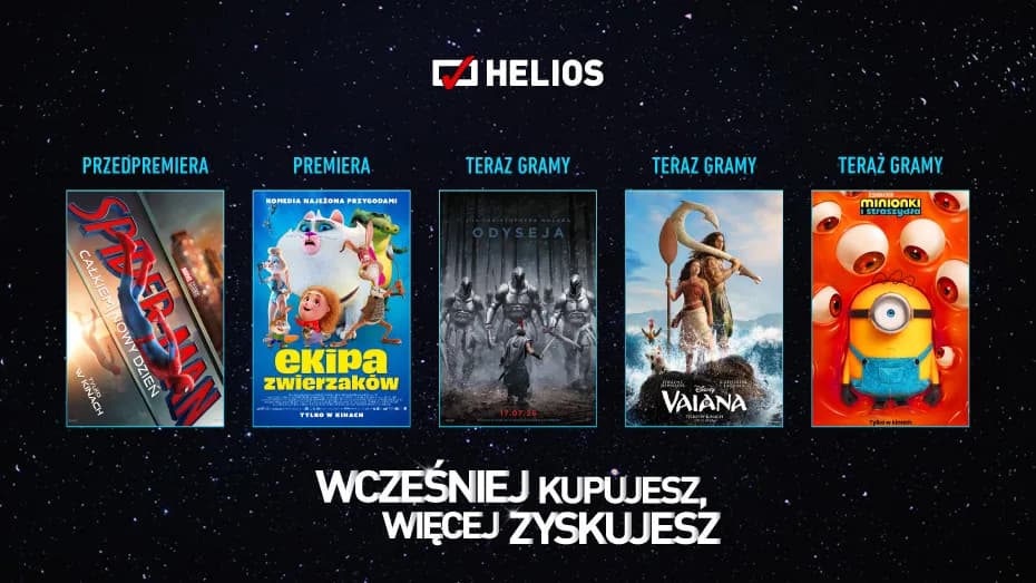 Moc filmowych nowości w kinie Helios w Kaliszu
