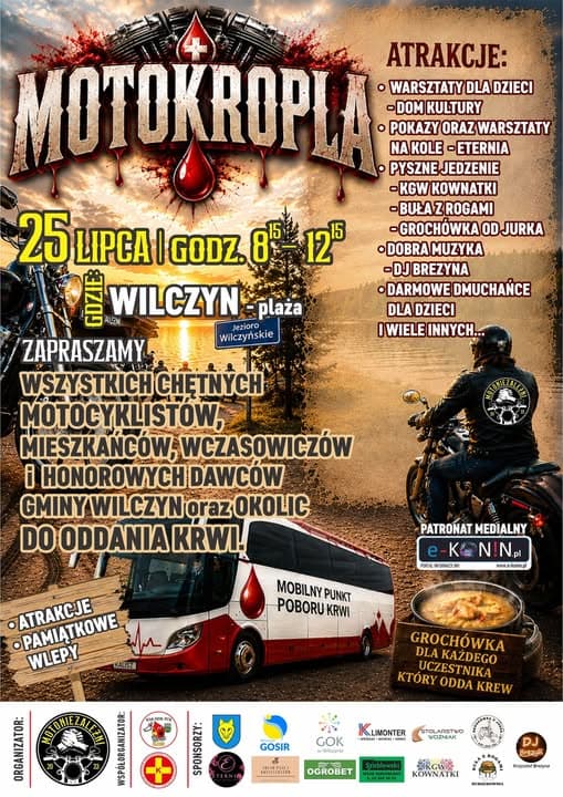 MOTOKROPLA w Wilczynie. Oddaj krew i odpal serce nad Jeziorem Wilczyńskim