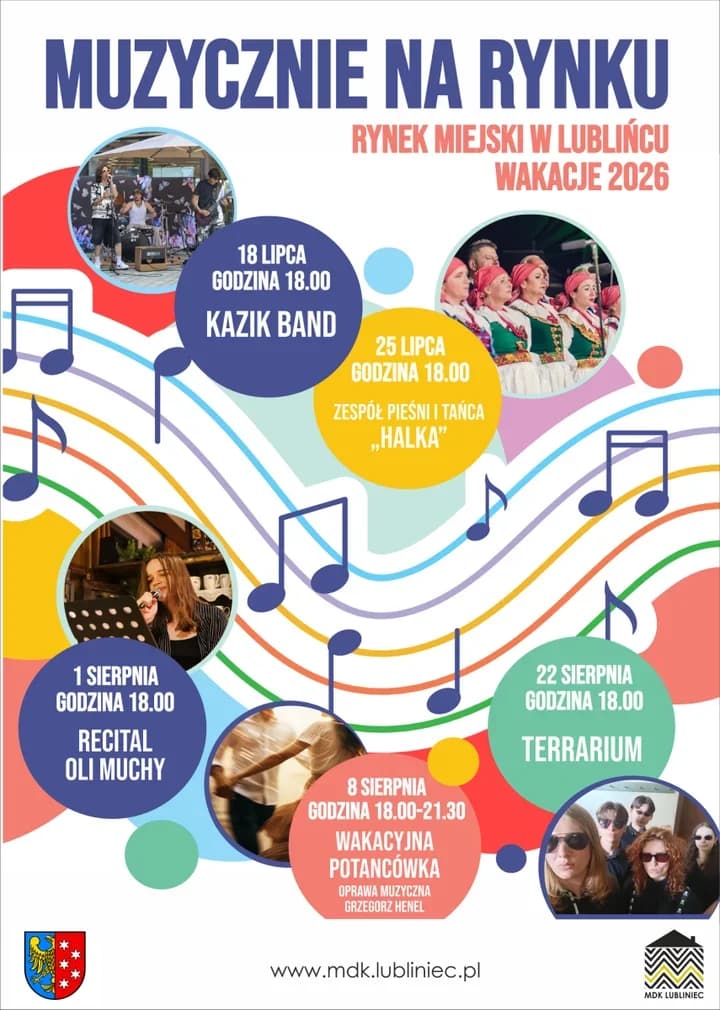 Muzyczne wieczory wracają na rynek w Lublińcu - z darmowym repertuarem pod chmurką