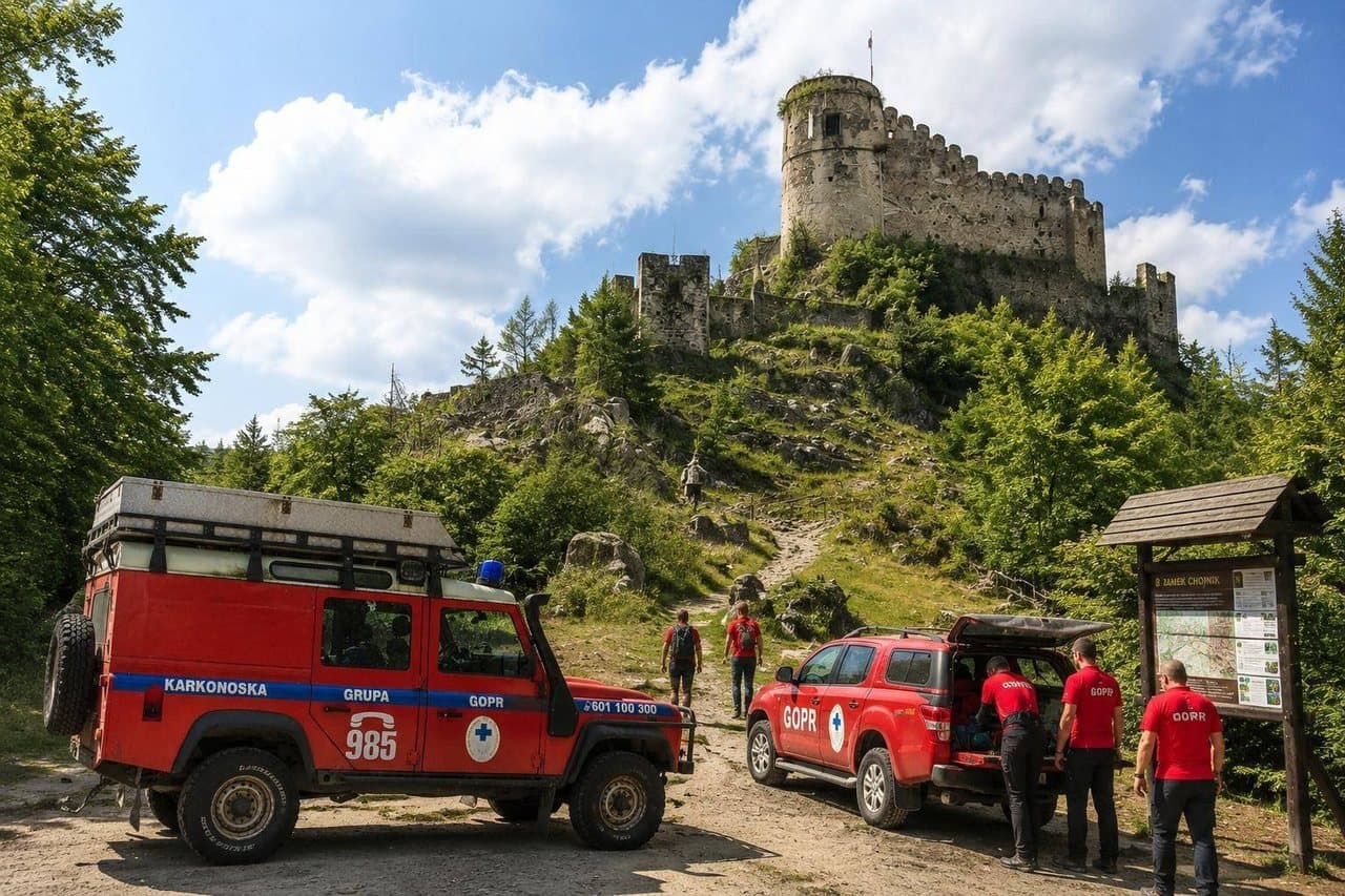N Śmierć turysty w drodze na Zamek Chojnik