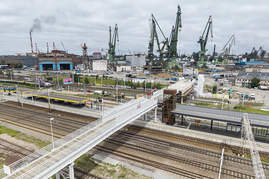 Na przystanek SKM Gdańsk Stocznia można już nową kładką