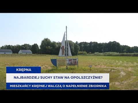 Najbardziej suchy staw na Opolszczyźnie? Mieszkańcy Krępnej walczą o napełnienie zbiornika