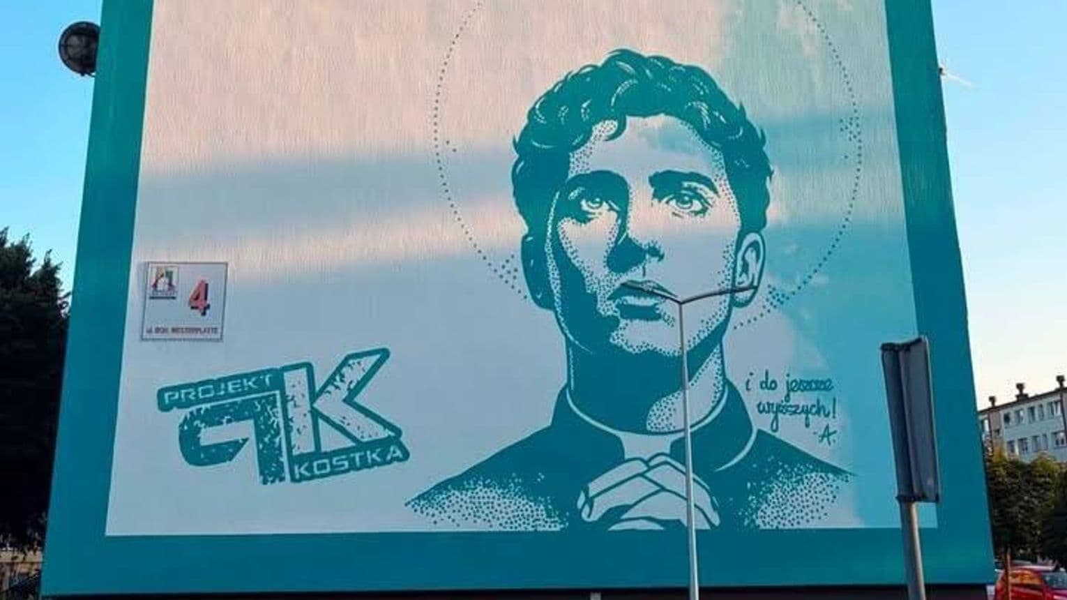 Największy w Polsce mural ze św. Stanisławem Kostką powstał w Złotowie