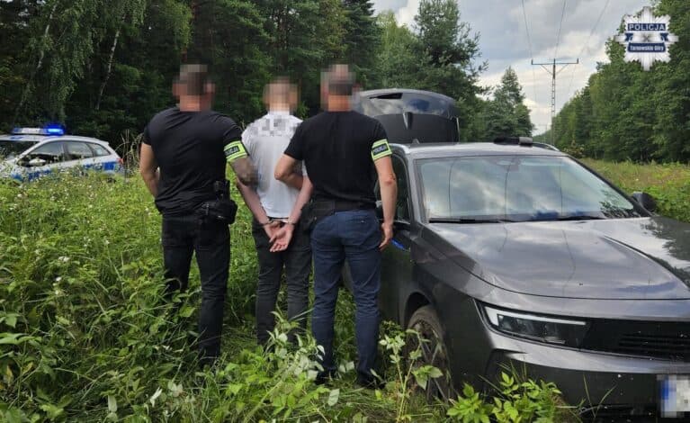 Napad z nożem, skradzione auto i finał w rowie. 19-latek w areszcie