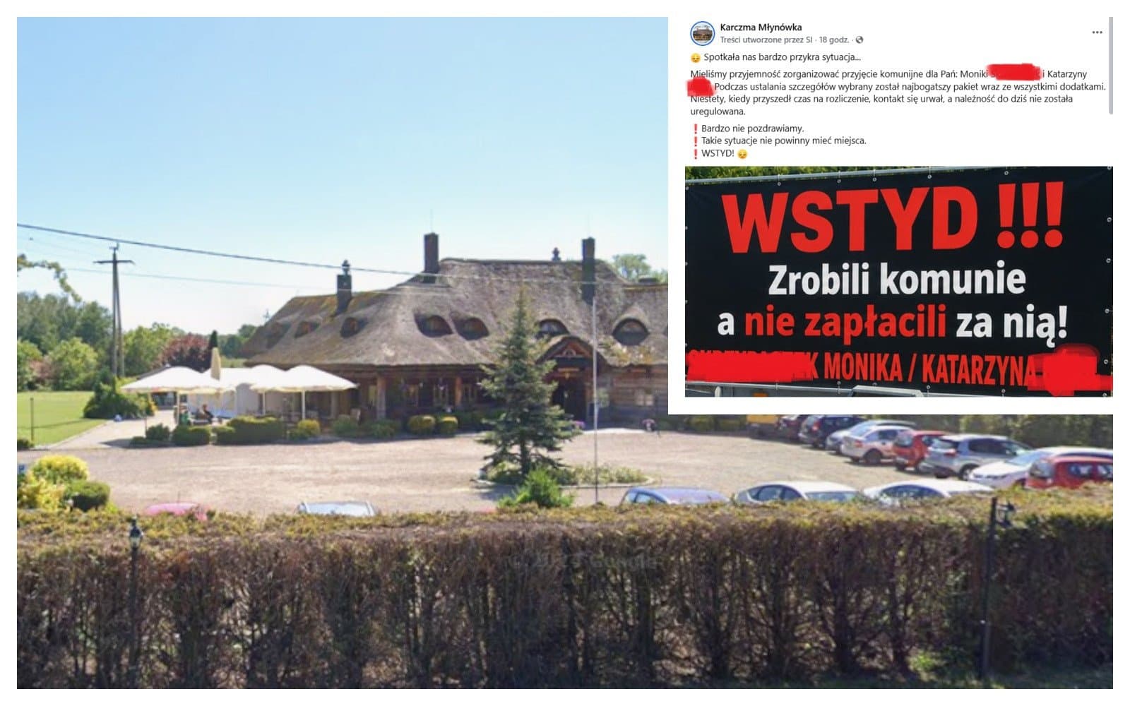 Nie zapłaciły za komunię. Karczma opublikowała ich nazwiska. Kasa szybko się znalazła