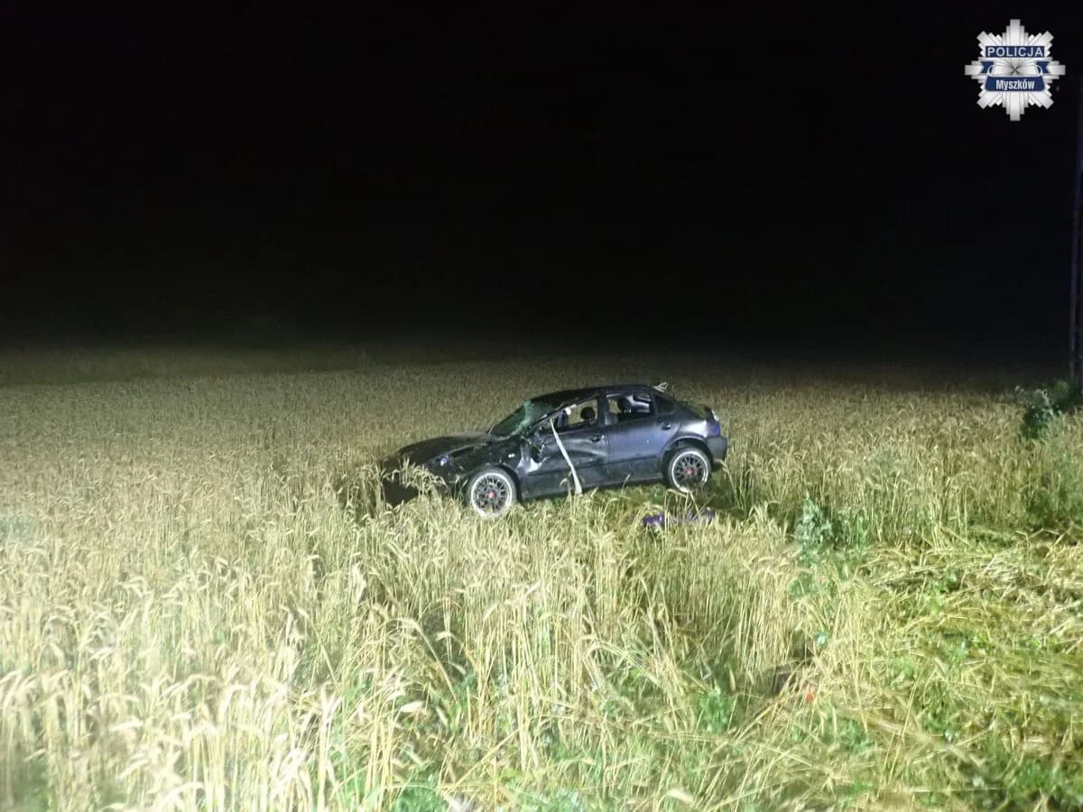 Niegów: 20-letnia pasażerka straciła rękę w wypadku samochodowym