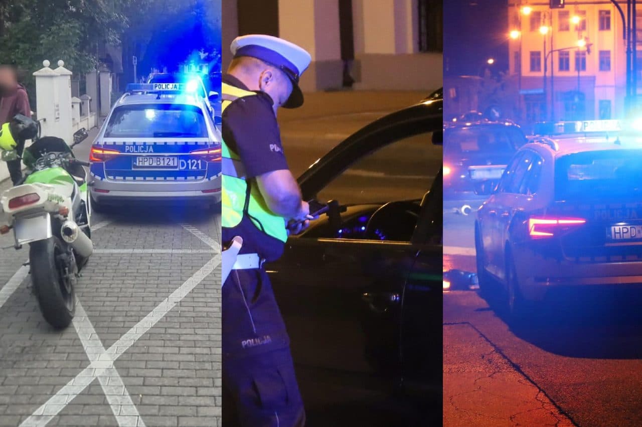 Nocna akcja policji na kierowców hałasujących w centrum Lublina. Posypały się mandaty, wpadł pijany motocyklista
