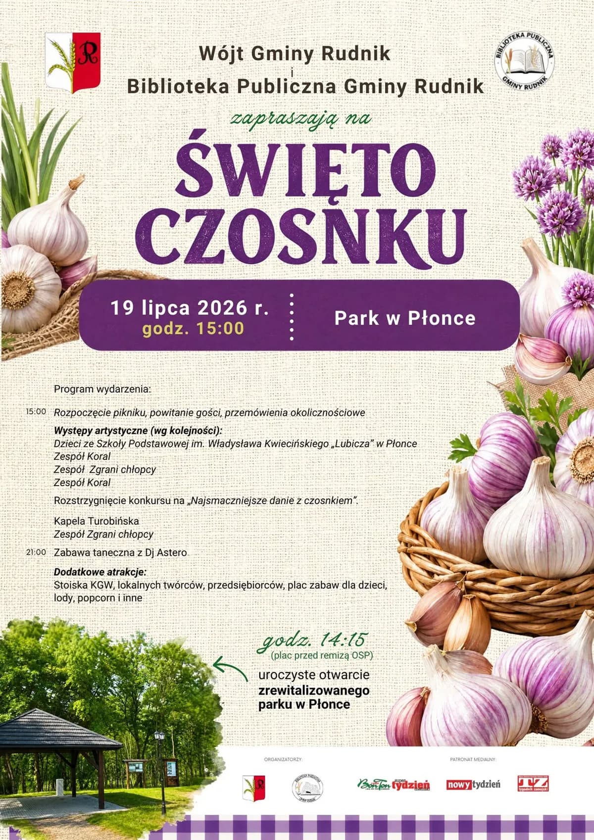 Nowy park i Święto Czosnku