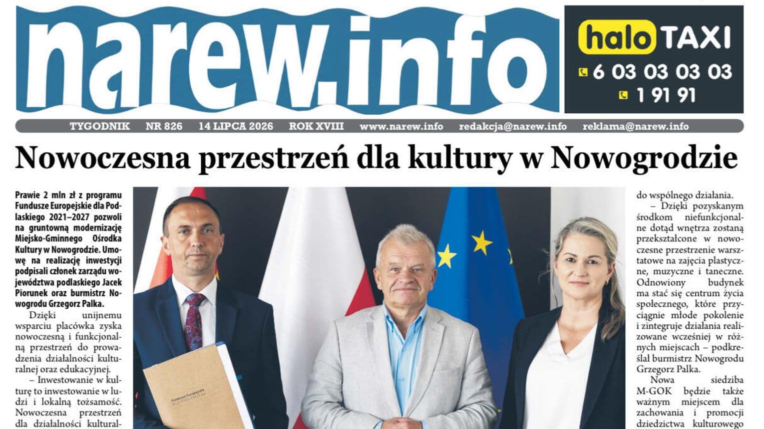 Nowy „Tygodnik Narew” 826 z 14 lipca 2025 już dostępny
