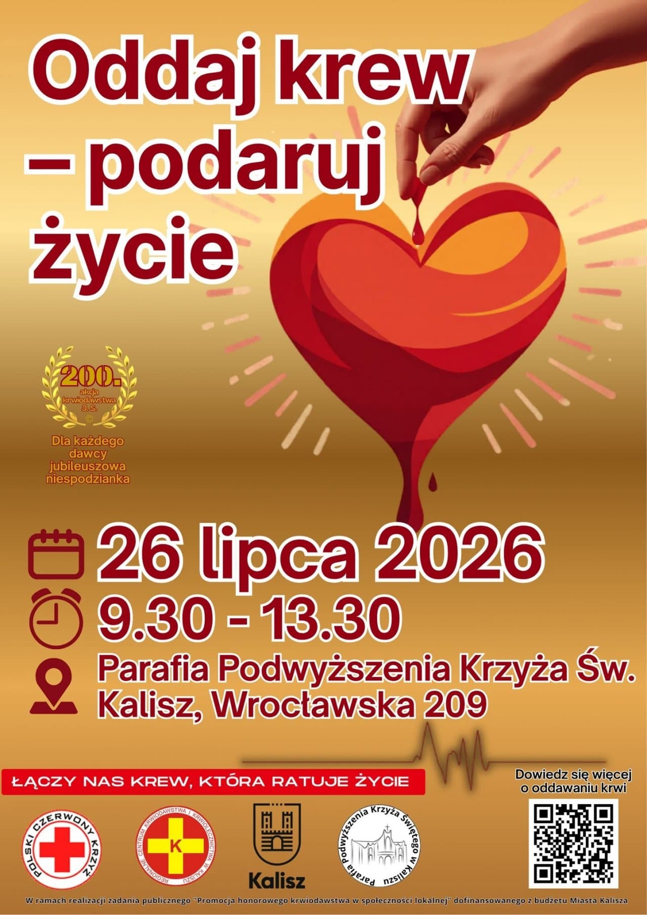 Oddaj krew w Kaliszu 26 lipca!