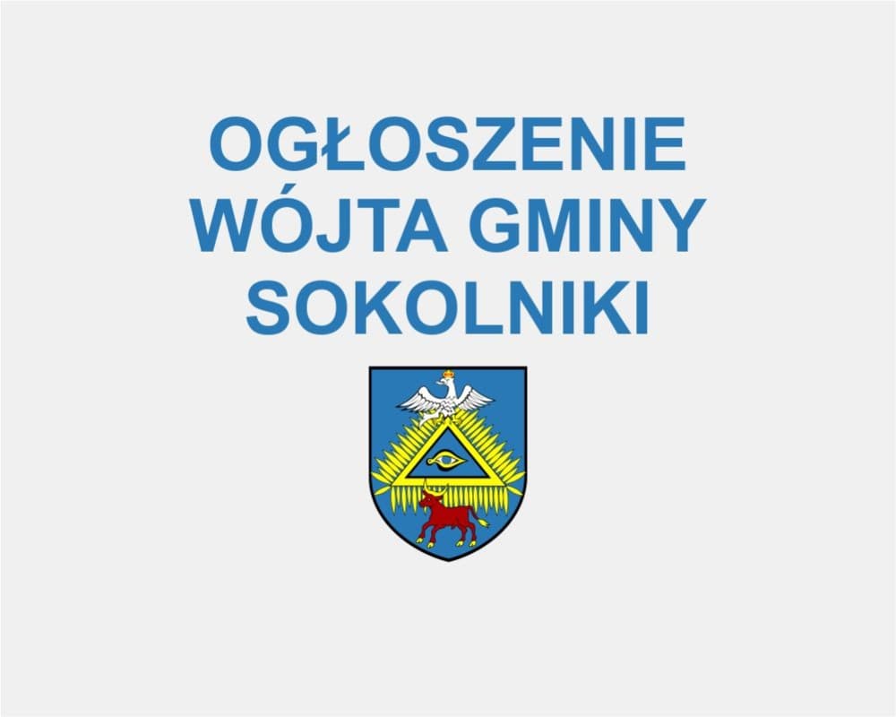 Ogłoszenie wójta gminy Sokolniki