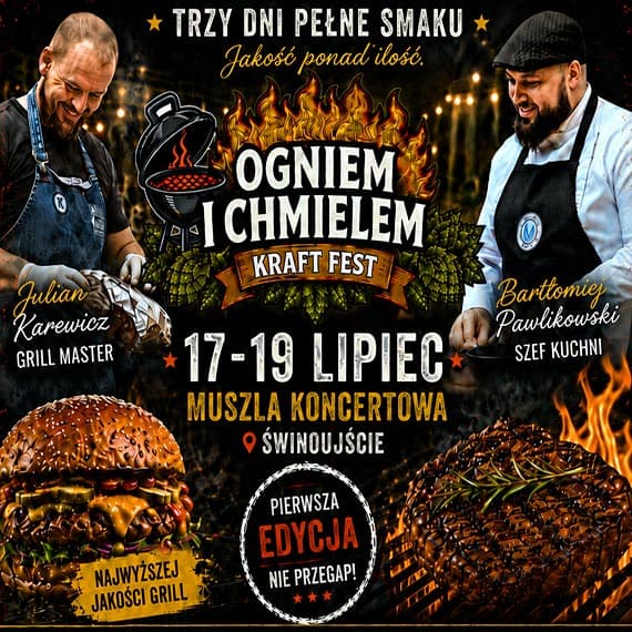 Ogniem i Chmielem w Świnoujściu. Trzy dni pełne smaków, muzyki i atrakcji przy Muszli Koncertowej