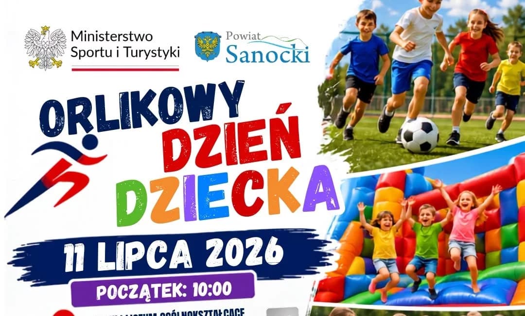 Orlikowy Dzień Dziecka w Sanoku. Darmowe dmuchańce, gry i masa atrakcji dla najmłodszych