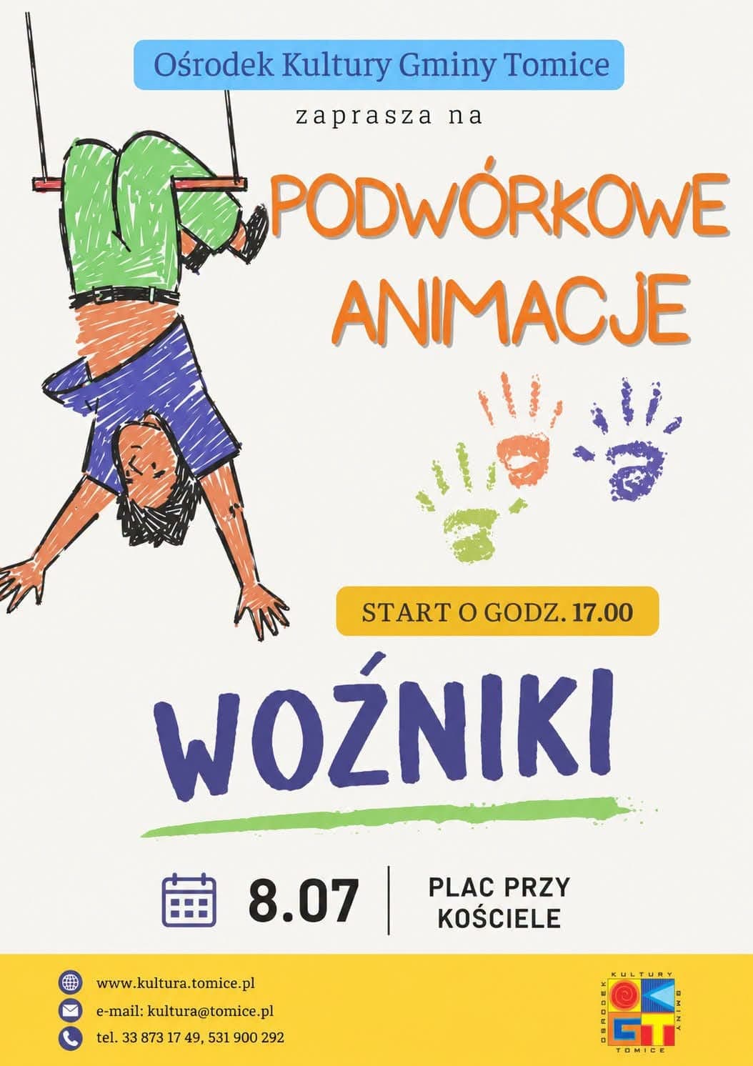 Ośrodek Kultury Gminy Tomice zaprasza na tydzień pełen atrakcji. Animacje, teatr i kino pod chmurką