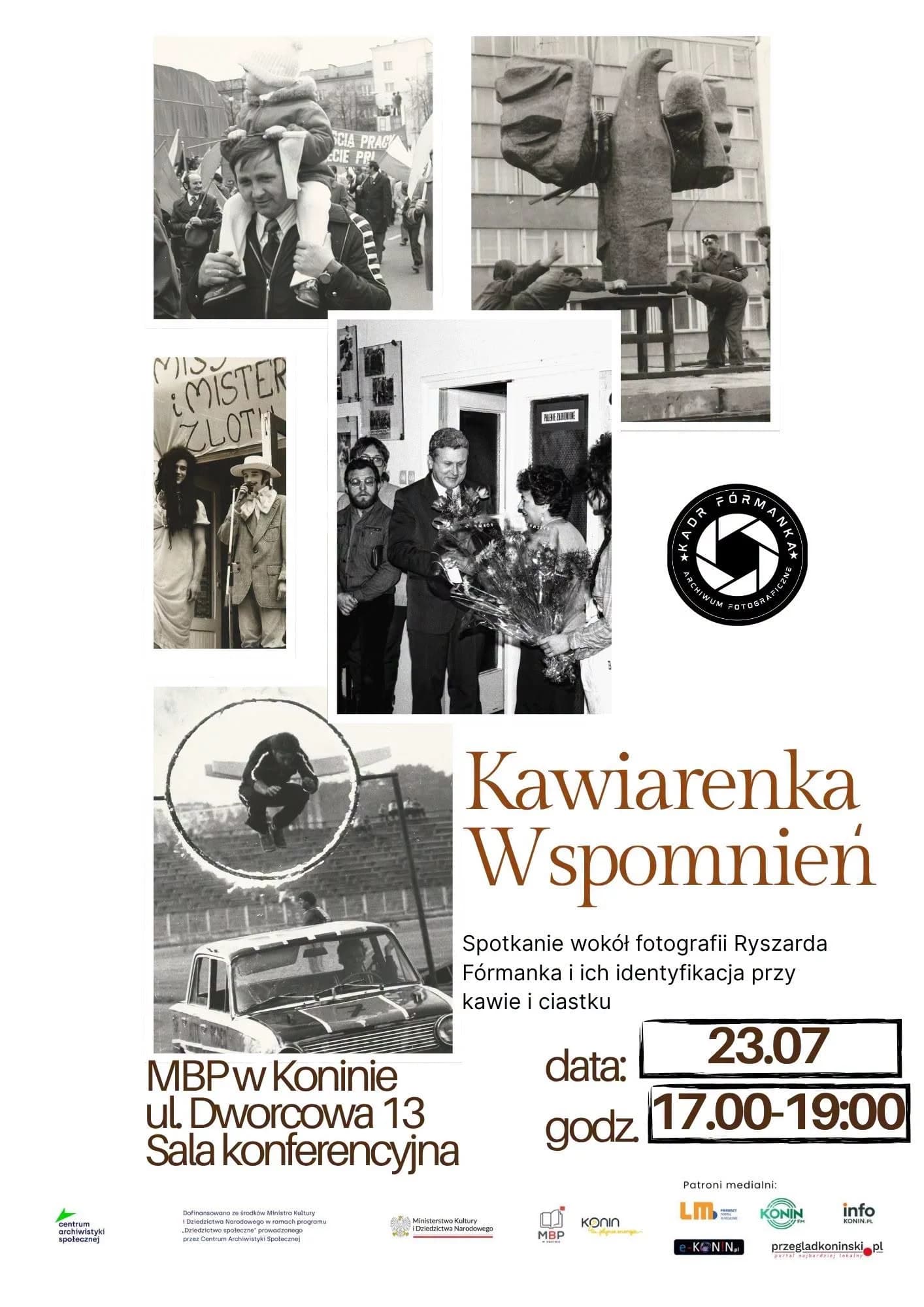 Ostatnia „Kawiarenka wspomnień” w Koninie. Pomóż rozpoznać osoby i miejsca ze starych fotografii