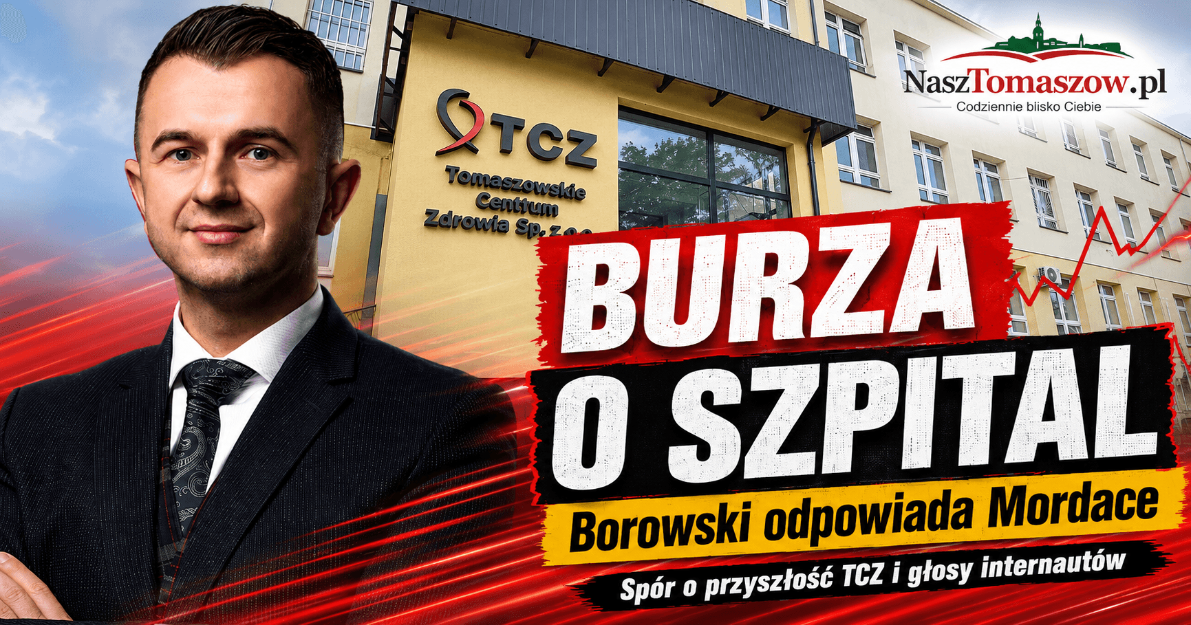 Ostry spór o przyszłość tomaszowskiego szpitala. Konrad Borowski odpowiada Kazimierzowi Mordace: „Mija się pan z prawdą”