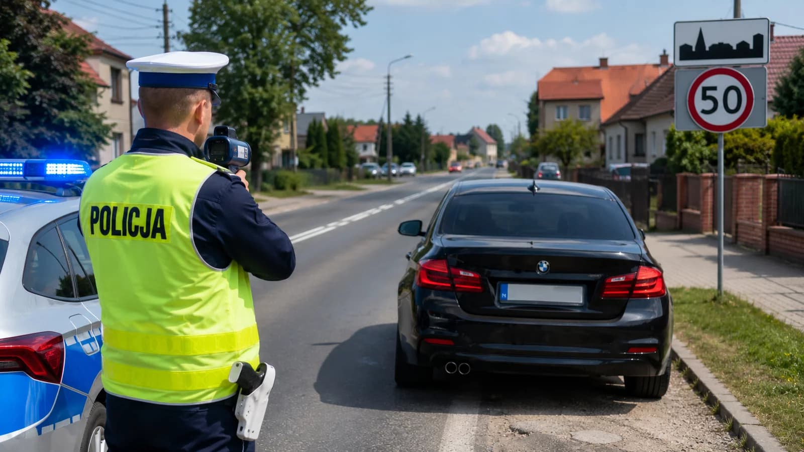 Pędził 136 km/h w terenie zabudowanym. Kierowca BMW słono zapłacił za brawurę