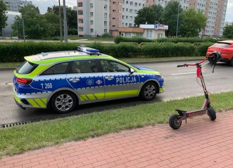 Pijany 16-latek uciekał przed policją na hulajnodze w Elblągu