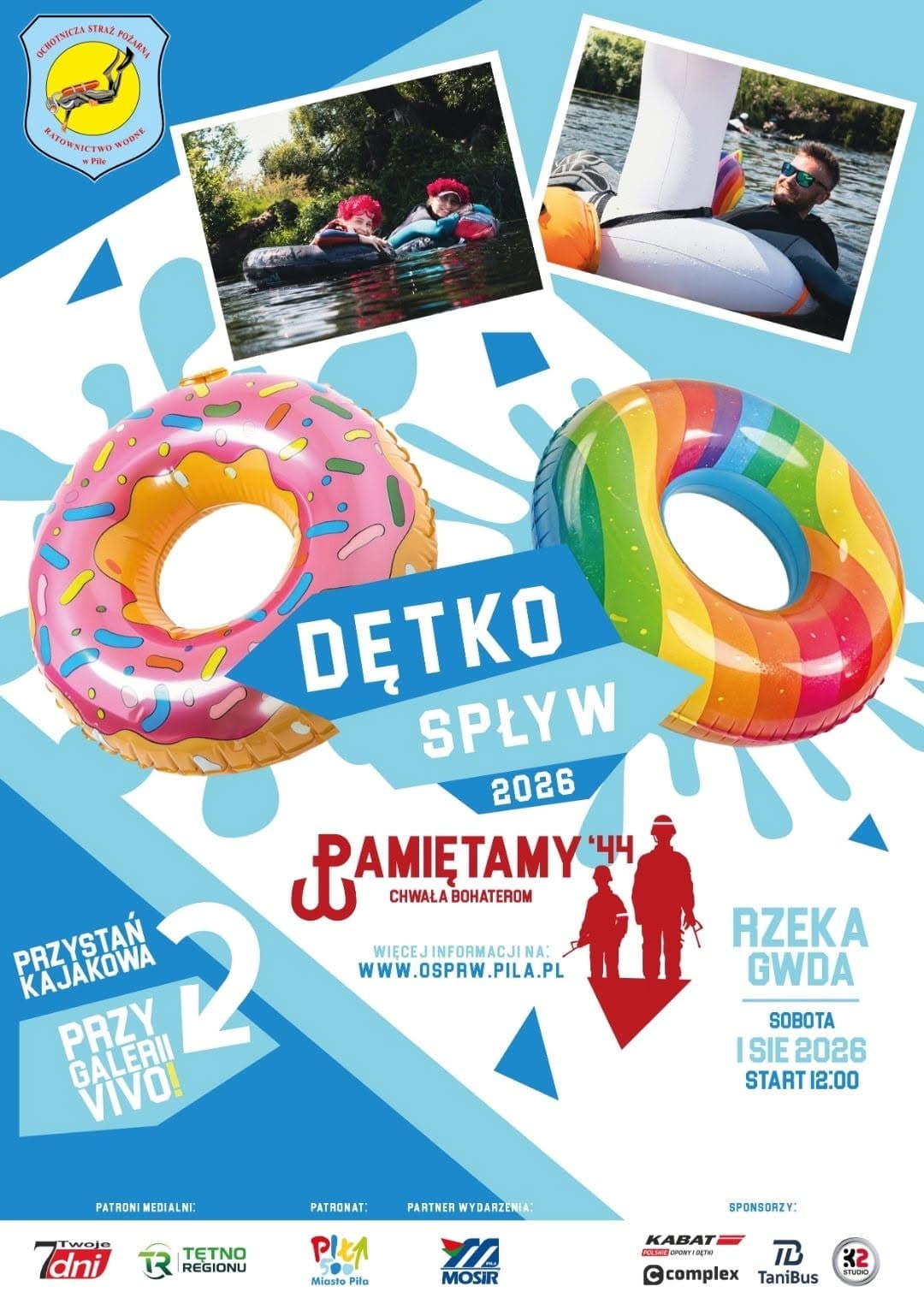 Piła. Zapraszamy na XVIII Dętkospływ Rzeką Gwdą!