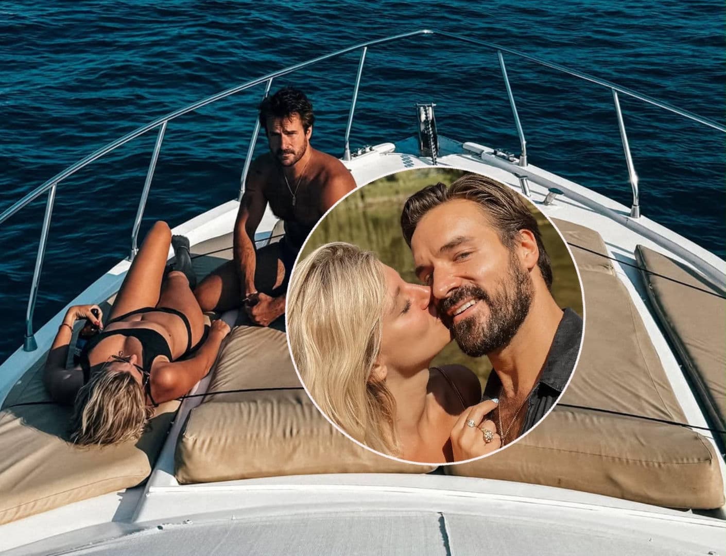 Piotr Stramowski na luksusowym jachcie z narzeczoną w bikini