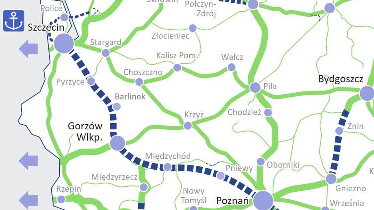 Plany szybkiej kolei na trasie Szczecin-Gorzów-Poznań