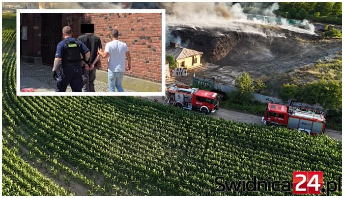 Podejrzany o podpalenie składowiska w Strzegomiu zatrzymany i aresztowany