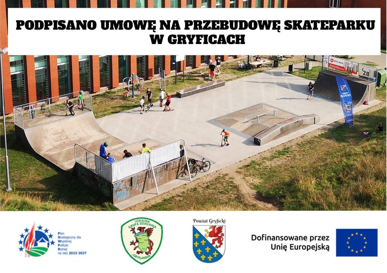 Podpisano umowę na przebudowę skateparku w Gryficach