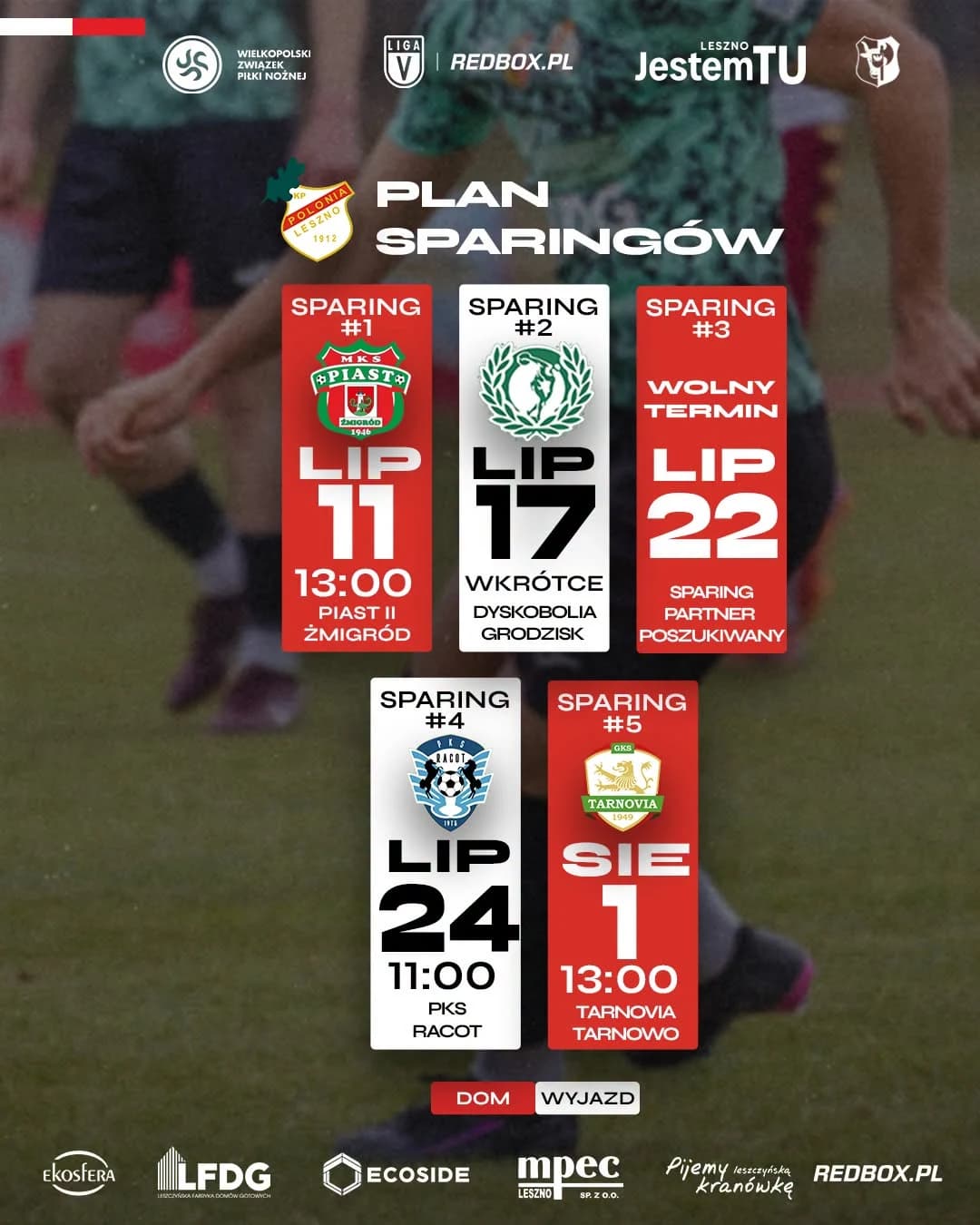 Polonia Dąb Zaborowo ma plan sparingów przed startem w V lidze
