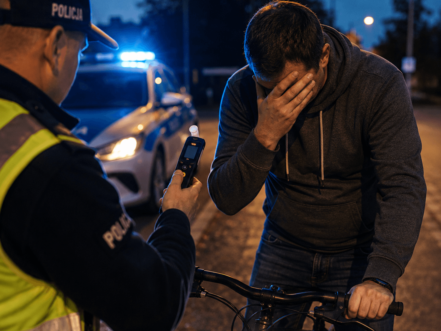 Ponad 3 promile i jazda rowerem. 44-latek odpowie przed sądem