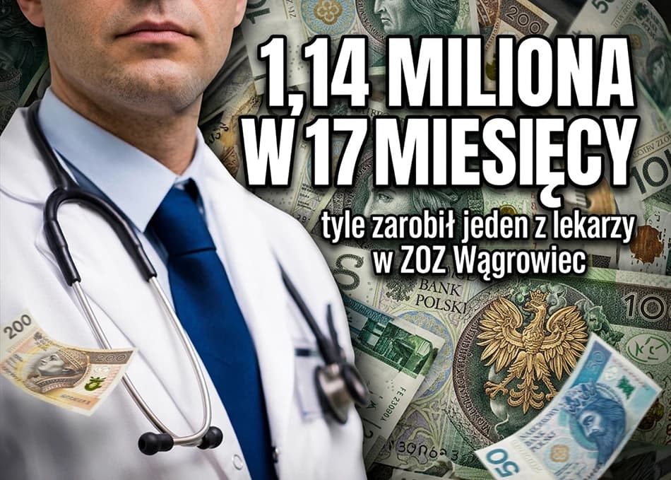 Ponad milion złotych dla lekarza w ZOZ Wągrowiec
