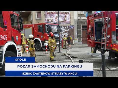 Pożar samochodu na parkingu podziemnym. Sześć zastępów straży w akcji