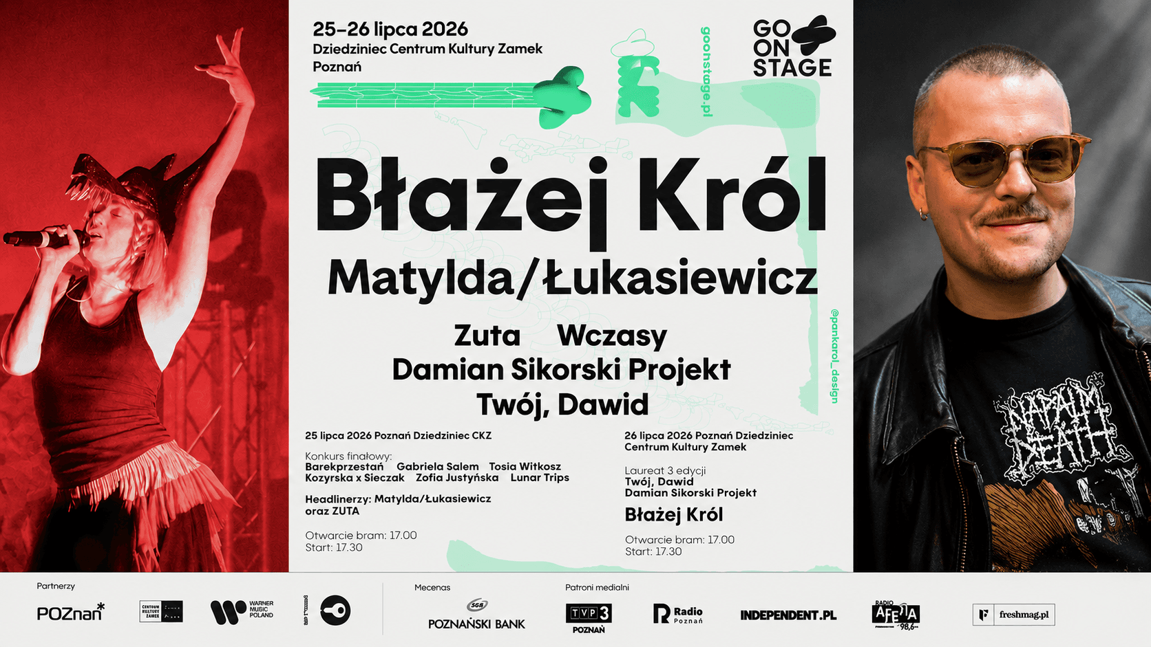 POZNAŃ: Wielki finał Go! On Stage Festival 2026. Na scenie Błażej Król, Matylda/Łukasiewicz i muzyczne odkrycia